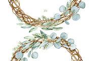 Watercolour autumn wreath PNG, a Decorative Illustration by Mary (Thumbnail 3 of 5)