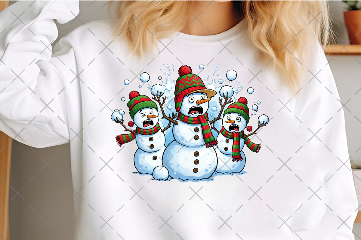Funny Christmas Snowman Png, an Illustration by Craft Nest (Photo 2 of 6)