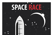 Set of vintage space logo, poster .., a Technology Illustration by pashigorov (Thumbnail 4 of 4)