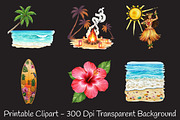 Hawaiian Summer Sublimation Clipart, an Illustration by RobertsArt (Thumbnail 4 of 7)