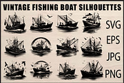 Black Fishing Boat Bundle, an Object Graphic by jahid234 (Thumbnail 1 of 13)