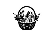 Easter Basket Vector Silhouette Bund, an Illustration by Designs_River (Thumbnail 39 of 51)