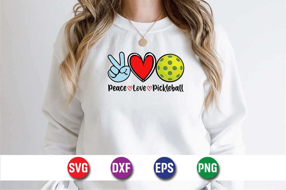 Peace Love Pickleball Game Lover SVG, an Object Graphic by SVGCuteShop (Photo 3 of 3)