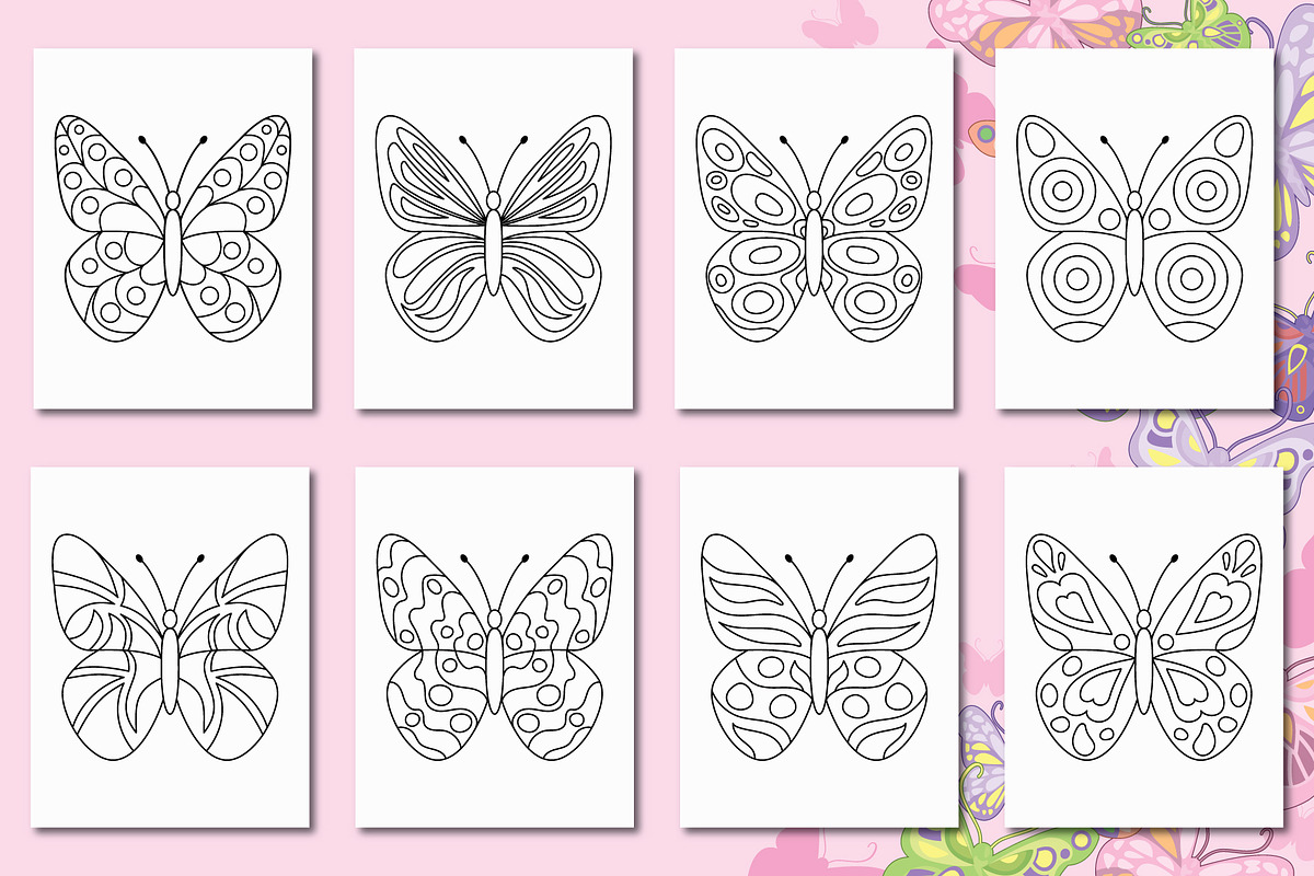 Butterfly Coloring Pages For Kids, an Education Illustration by Design House (Photo 2 of 2)
