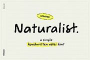 Naturalist Simple Handwriting Font, a Handwritten Font by TYPEHEIST (Thumbnail 1 of 12)
