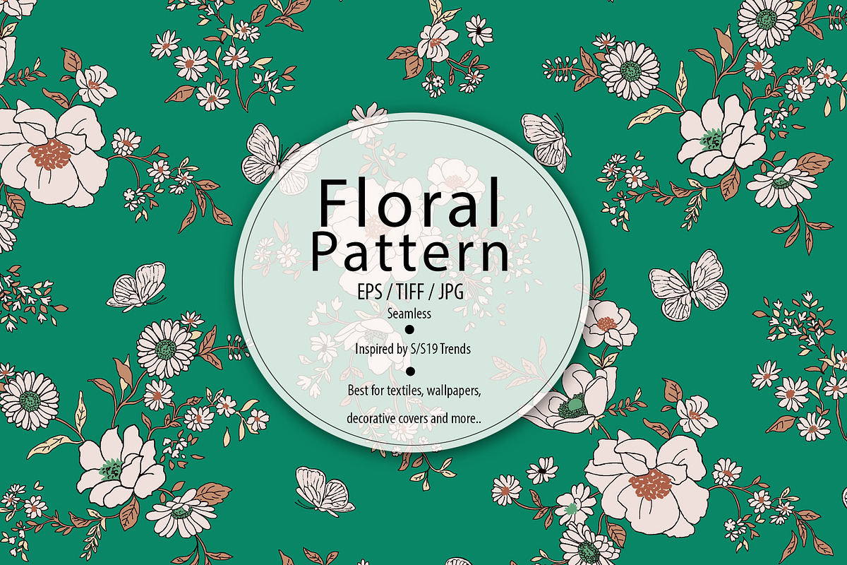 Seamless Vintage Romantic Pattern, a Pattern Graphic by IndiPixi