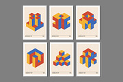 3D Geometry Printable Wall Art Set, a Background Graphic by C Design Studio (Thumbnail 21 of 28)