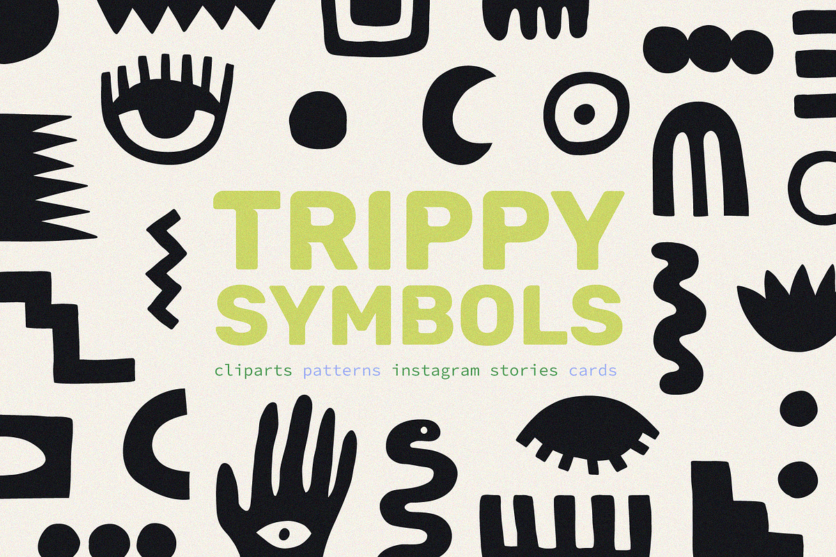 TRIPPY SYMBOLS, a Social Media Template by Bosotochka♥Art (Photo 1 of 13)