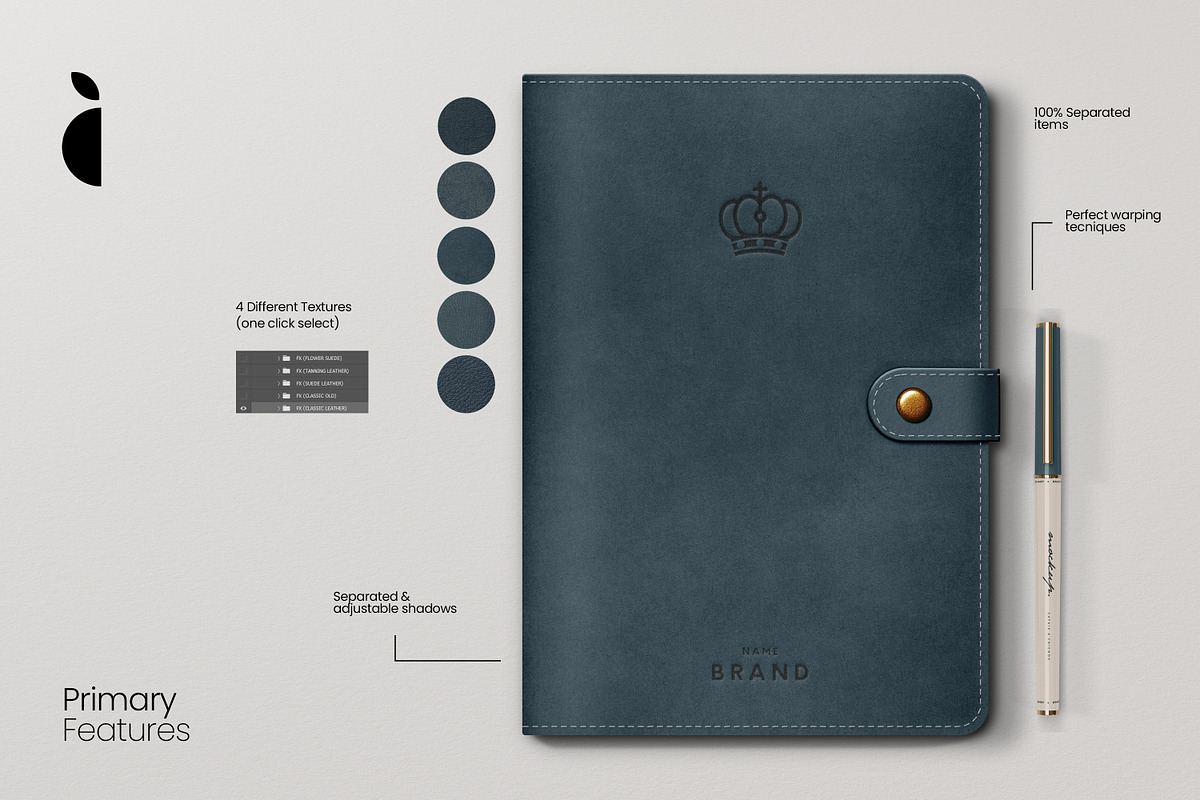 Padfolio Mockup Kit, a Books & Magazine Mockup by Catkie - Digital Art (Photo 2 of 8)