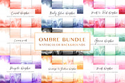 Ombre bundle watercolor backgrounds, a Texture Graphic by GraphicRain (Thumbnail 1 of 11)