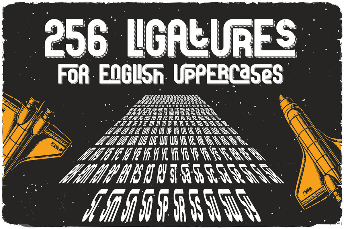 Lost Universe Ligature Display Font, a Sans Serif Font by JumboDesign (Photo 5 of 6)