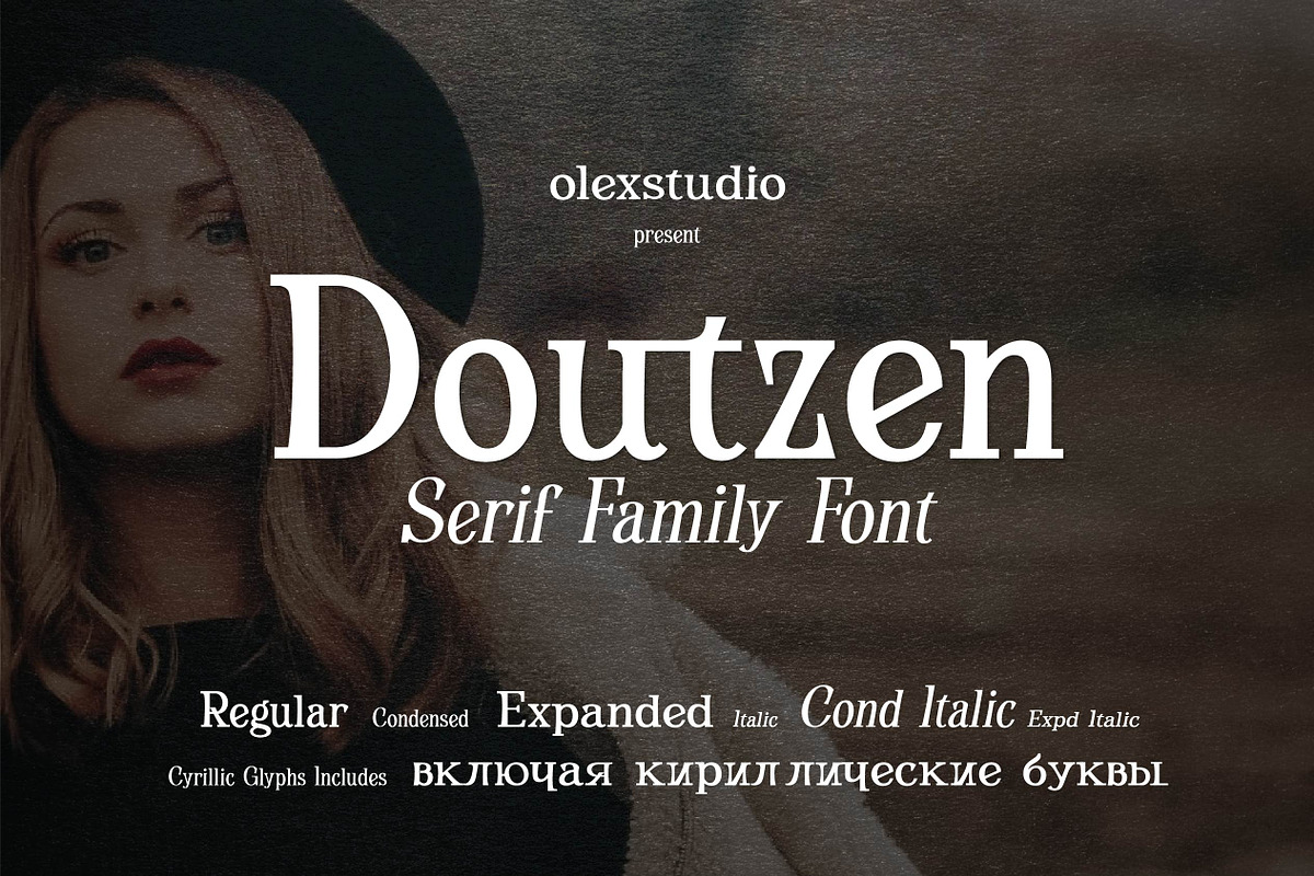 Doutzen - Modern Serif, a Serif Font by Olexstudio (Photo 1 of 10)