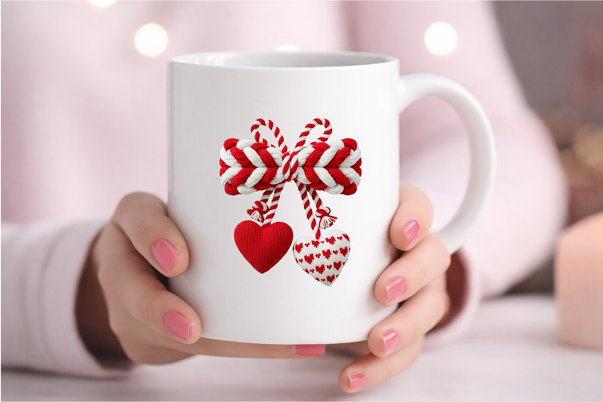 Knitted Valentine Bow PNG, an Illustration by DreamArtGraphic (Photo 4 of 4)