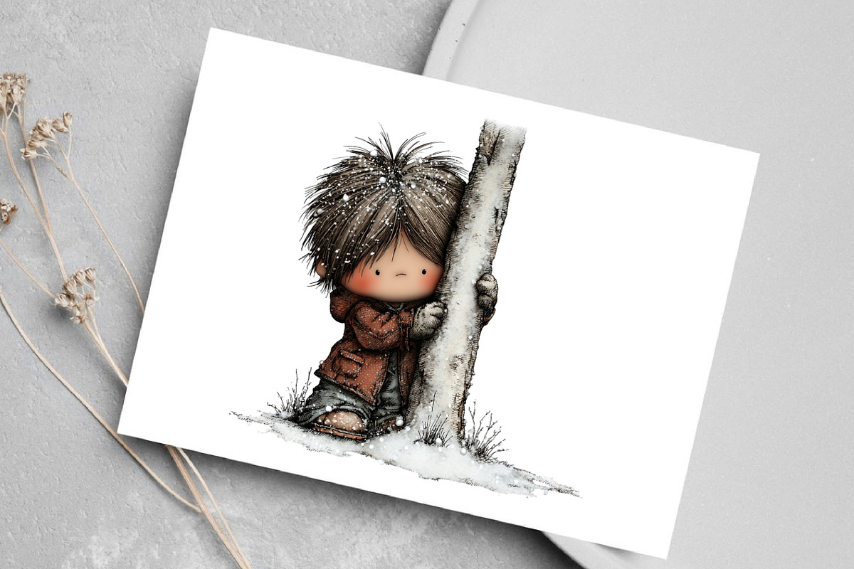 Whimsical Winter Kids Clipart Bundle, an Illustration by Canvas Craft (Photo 5 of 6)