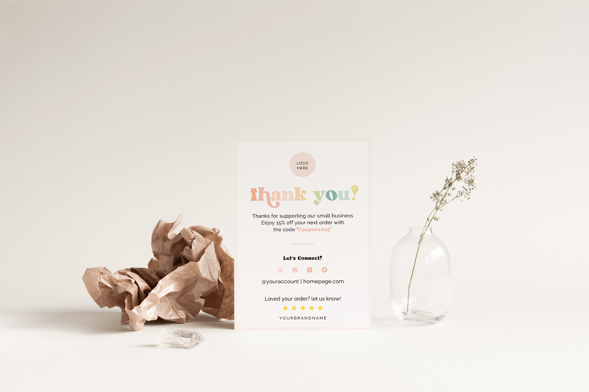 Pastel Jewelry Care Card Template, a Card Template by Hellohastore (Photo 7 of 10)