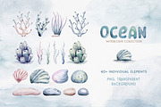 Ocean watercolor set, an Animal Illustration by Peace ART (Thumbnail 5 of 12)