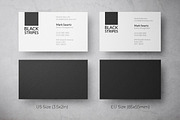 Black Stripes Society Business Card, a Business Card Template by Layoutlet (Thumbnail 2 of 2)