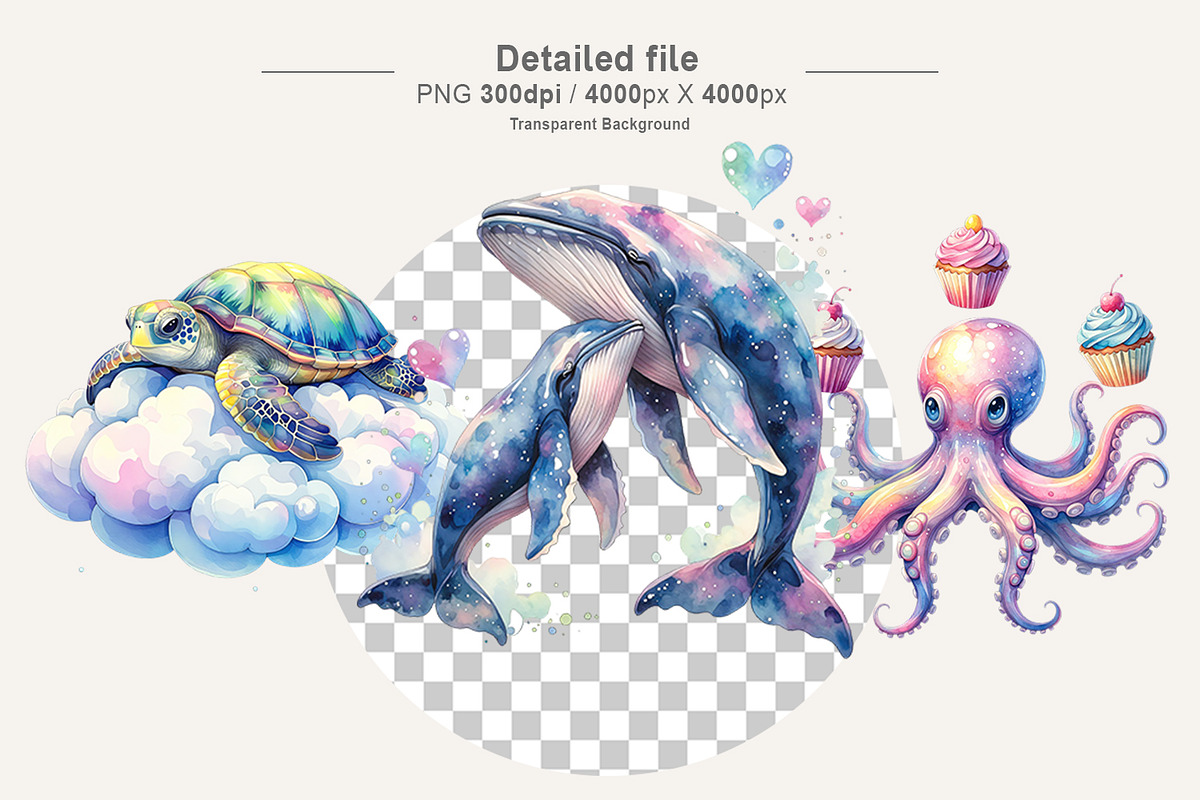 Whimsical Ocean Nursery Sublimation, an Illustration by Artnoy (Photo 3 of 8)