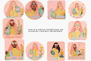 Aquarius Soulvisions Sticker Set, an Object Graphic by Jakayla Digital Co (Thumbnail 5 of 7)