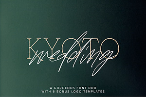 Kyoto Wedding Font Duo W/ Extras