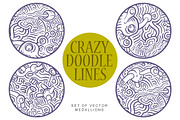 Vector Set: Crazy Doodle Lines, a Background Graphic by Savgraf (Thumbnail 4 of 5)