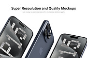 iPhone 15 Pro Mockups 16 PSD, an iPhone Mockup by River Visual (Thumbnail 3 of 8)