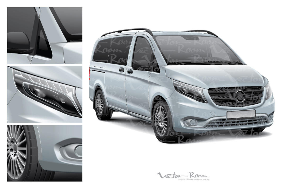 European Light Commercial Van Mockup, a Mockup by Vector Room (Photo 3 of 4)