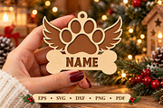 Dog Memorial Laser Cut Wood File, an Object Graphic by Libby Wishes (Thumbnail 1 of 3)