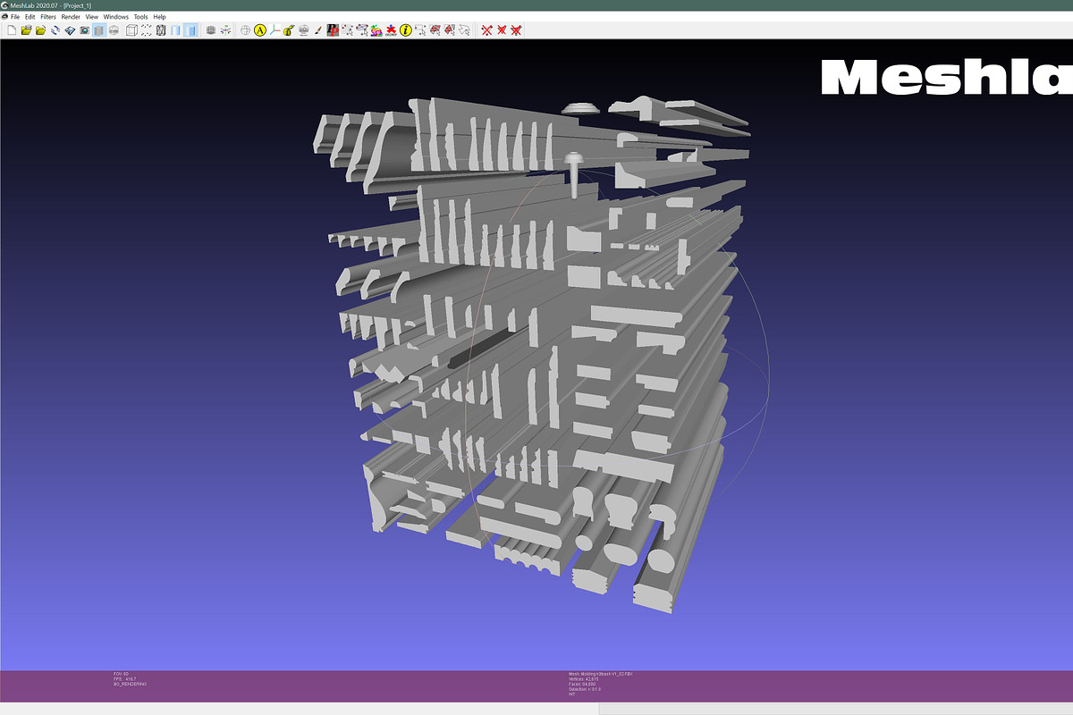 Molding Kitbash V1 - 128 Profile Set, an Architecture 3D Model by RoHo Productions (Photo 15 of 28)