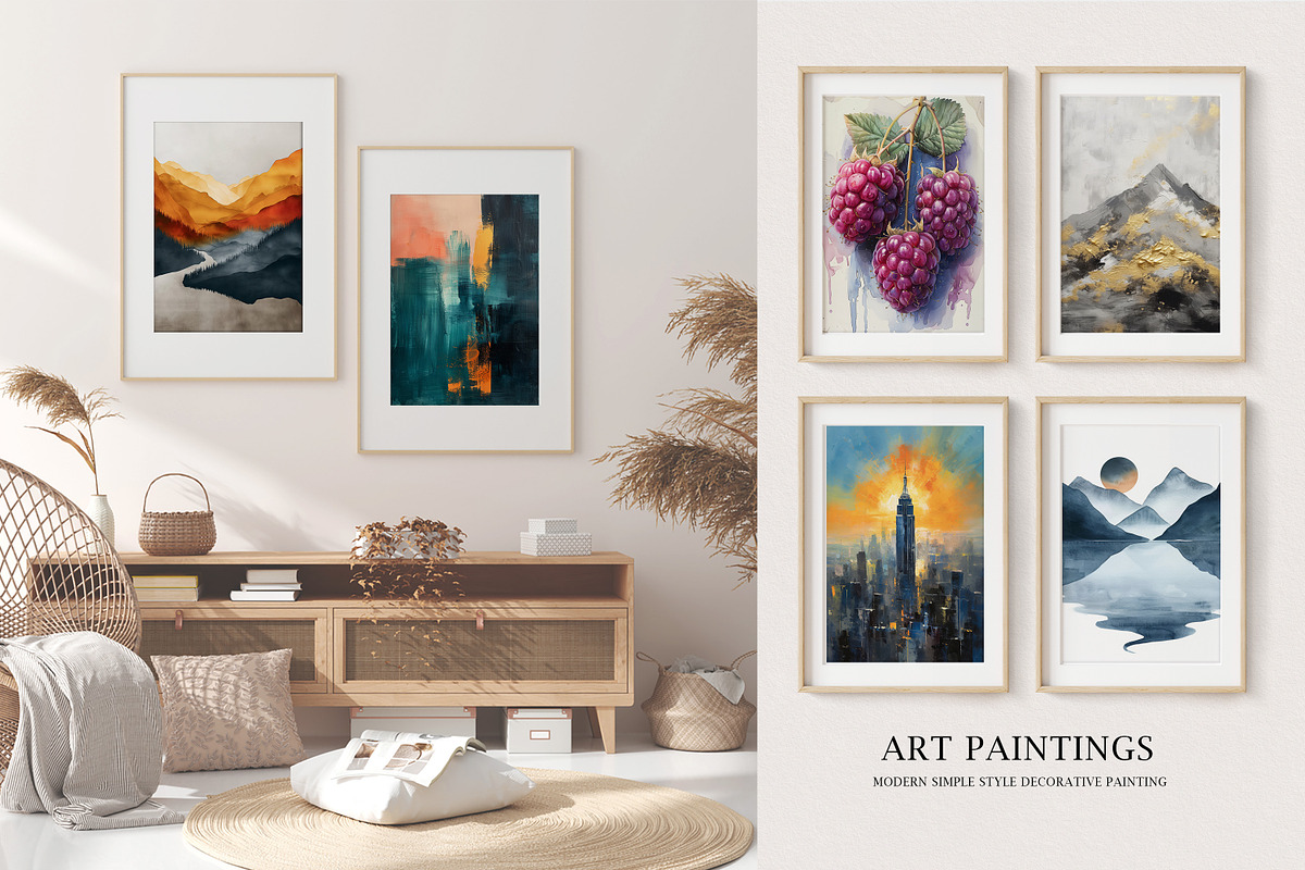 A set of abstract art paintings, a Decorative Illustration by DamonYang's shop (Photo 3 of 9)