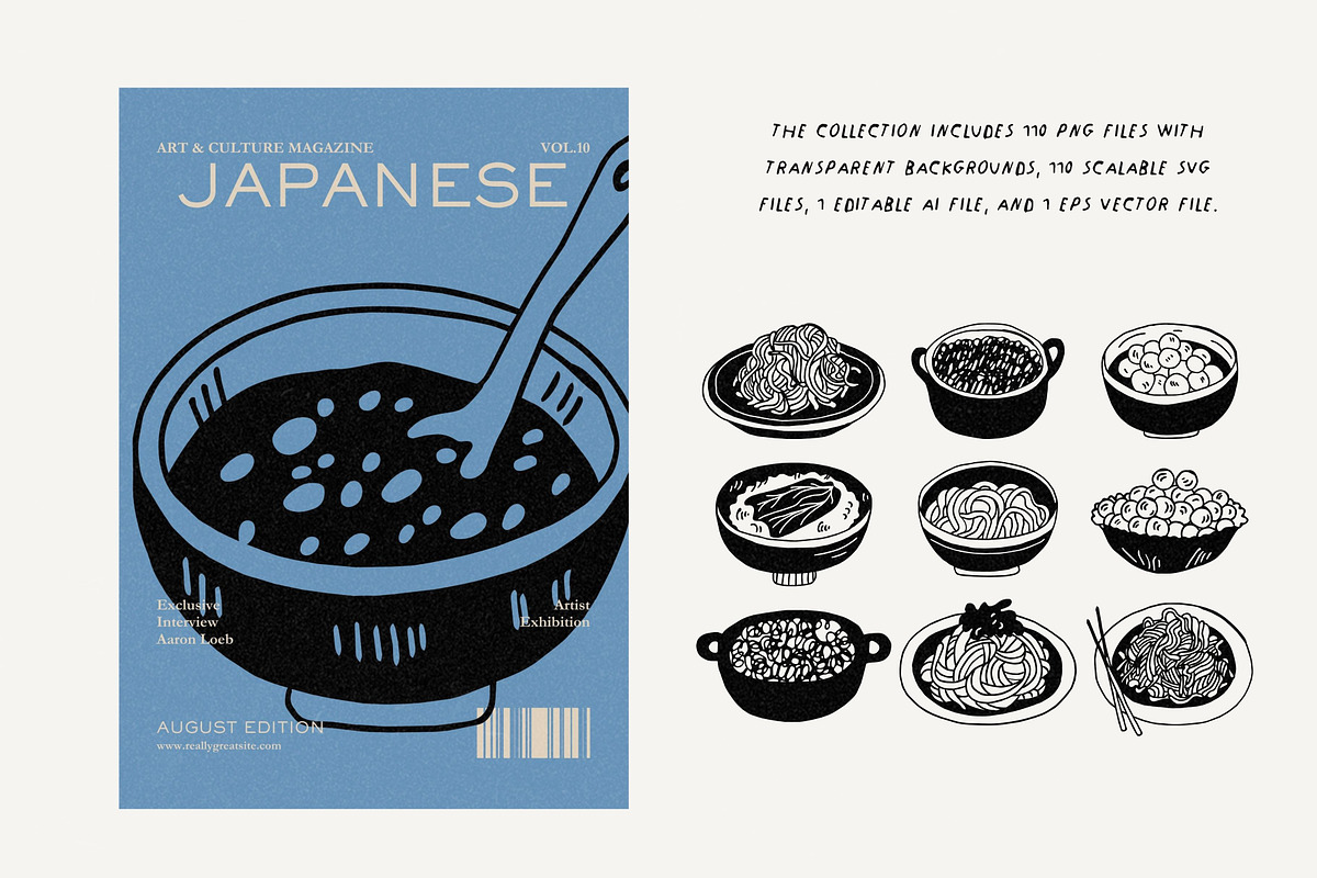 Japanese Food: 110 Illustrations, a Food Illustration by Veyla (Photo 15 of 17)