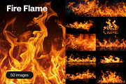 50 Fire flames, a Background Graphic by Handmadefont (Thumbnail 1 of 15)