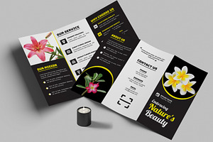 Flowers Trifold Brochure Layout, a Brochure Template by MightyDesign