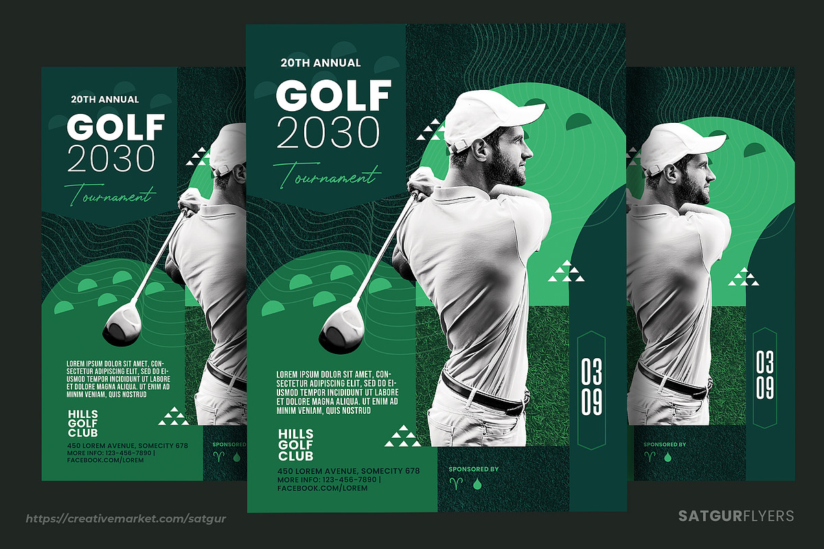 Golf Tournament Flyer Template - PSD, a Flyer Template by Satgur Graphic Design (Photo 1 of 6)