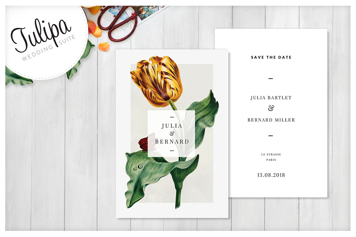 Tulipa - Botanical Wedding Suite, an Invitation Template by Europe.graphics (Photo 2 of 6)