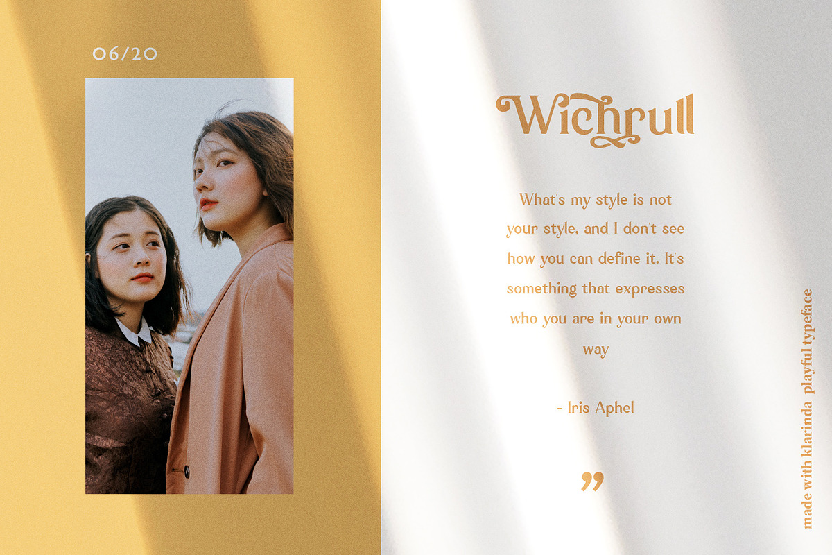 Klarinda Playful Serif Font, a Serif Font by Typetemp Studio (Photo 7 of 21)