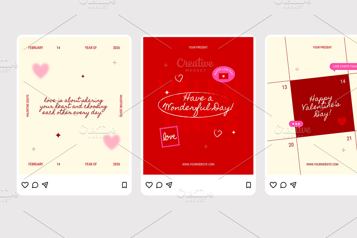 Valentine - Instagram Post, a Social Media Template by Izdihaar_Studio (Photo 2 of 4)