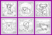 CUTE BABY ANIMALS COLORING PAGES, an Animal Illustration by Coco Bloom (Thumbnail 3 of 5)
