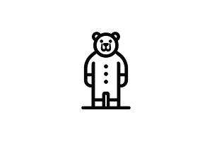 Minimalist Teddy Bear Logo, a Branding & Logo Template by Vectorium Studio