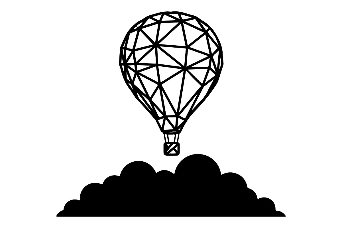 Hot Air Balloon Silhouette Bundle, an Object Illustration by Gaye Art (Photo 17 of 31)