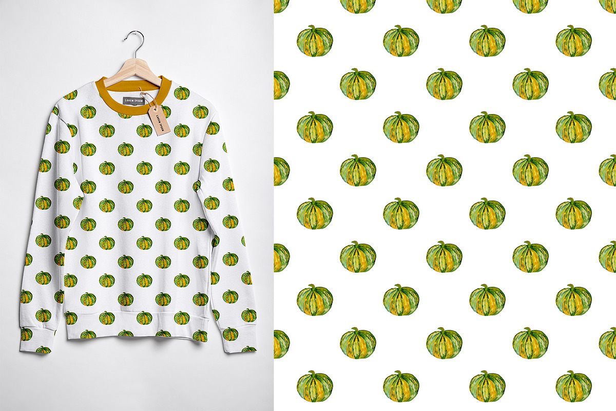 Pumpkin Charm. Seamless Patterns, an Illustration by YuliTeh_art (Photo 2 of 5)
