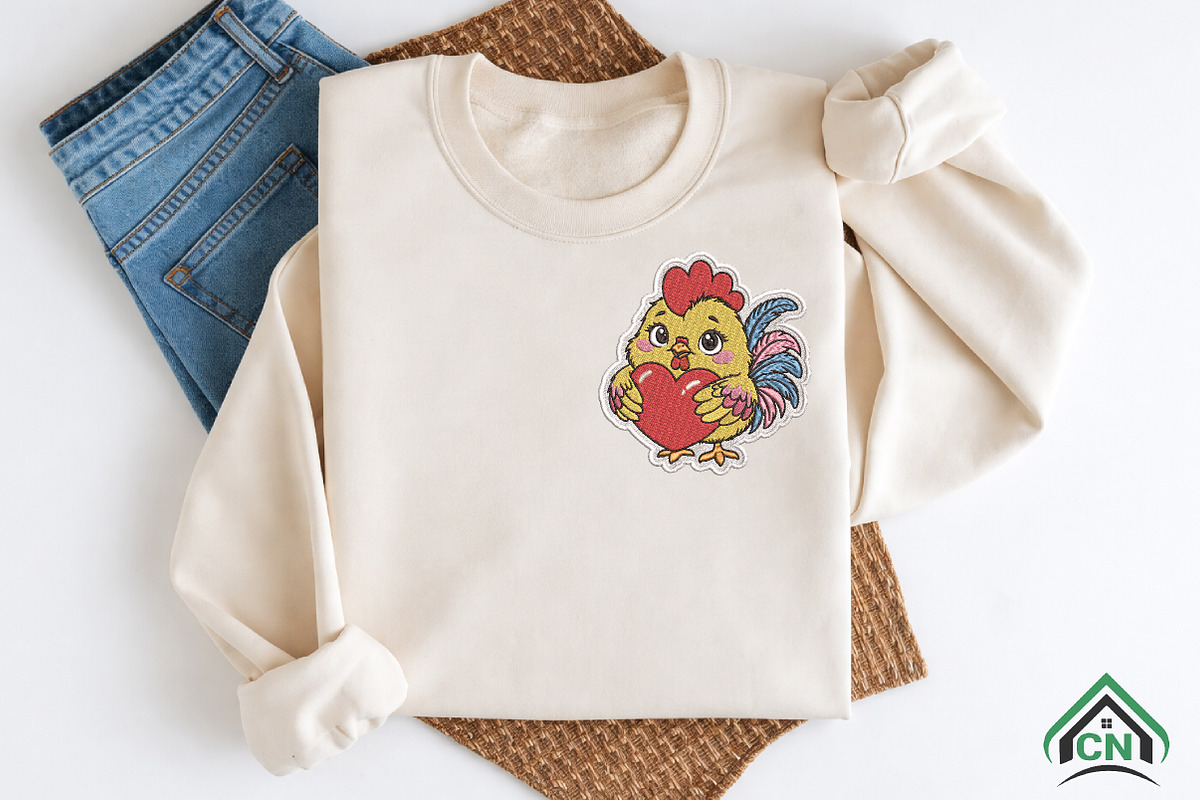 Cute Chicken Embroidery Design, a Graphic by Craft Nest (Photo 6 of 6)