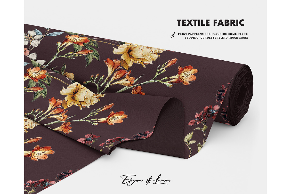 Victorian vintage botanical textile, a Pattern Graphic by Milatoo (Photo 2 of 9)
