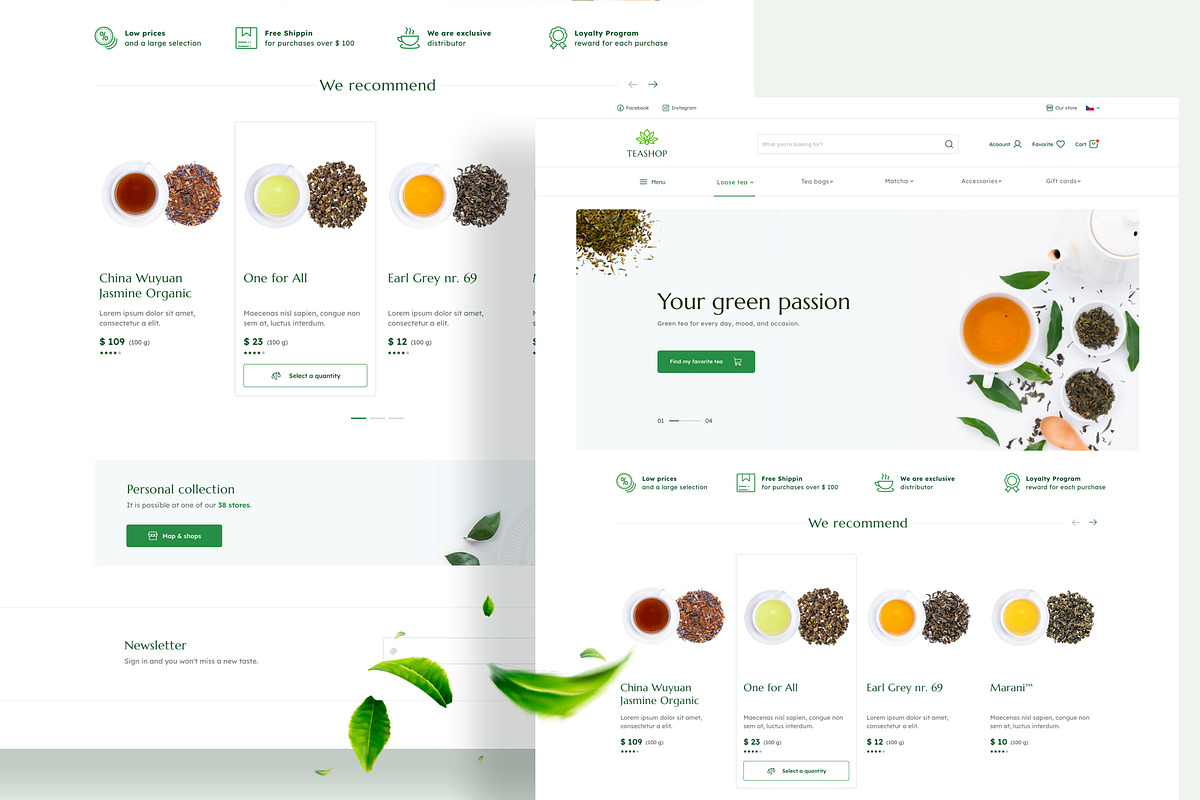 TEA SHOP–Modern, clean design, a Templates & Theme by Leschinger.cz (Photo 2 of 10)