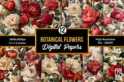 Large Botanical Flowers Pattern, a Pattern Graphic by Creative Store (Thumbnail 1 of 5)