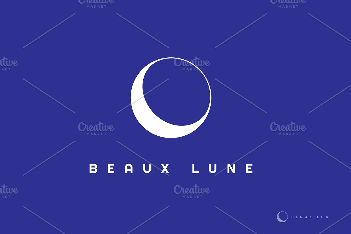 Crescent moon logo design, a Branding & Logo Template by MuzaInspires (Photo 1 of 4)