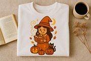 Cute halloween witch with pumpkins., a Decorative Illustration by kaisorn (Thumbnail 8 of 9)