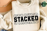 College alphabets with Stacked Font, a Slab Serif Font by MaxArt Foundry (Thumbnail 7 of 10)