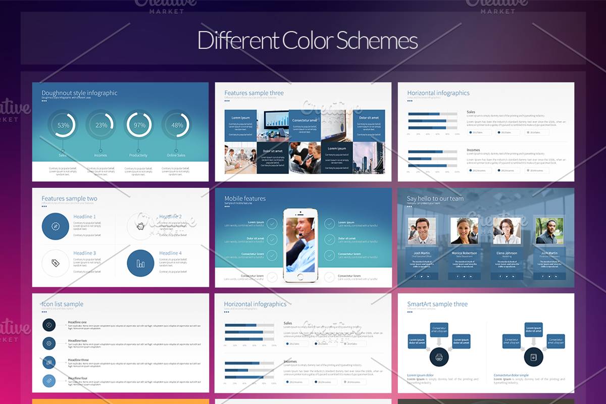iOS 9 Style PowerPoint Template, a Presentation Template by iDny (Photo 2 of 5)