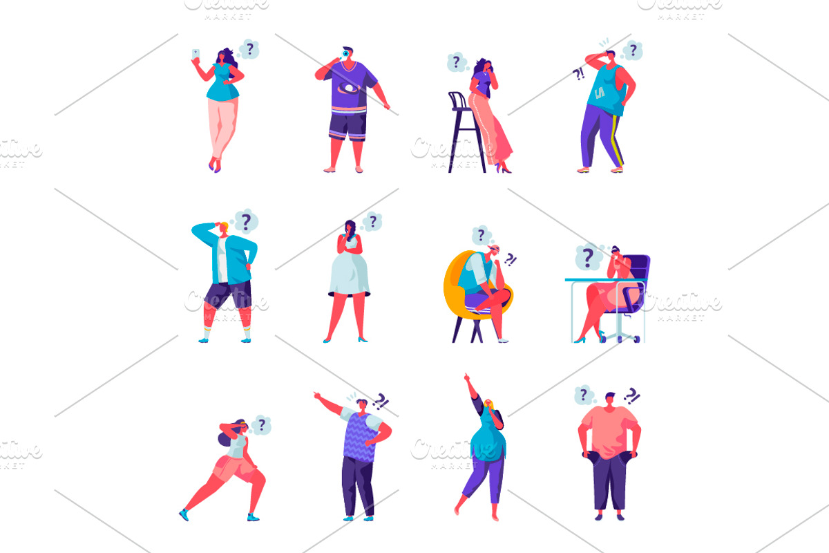 Flat People Character Creator Kit, a Person Illustration by alexdndz